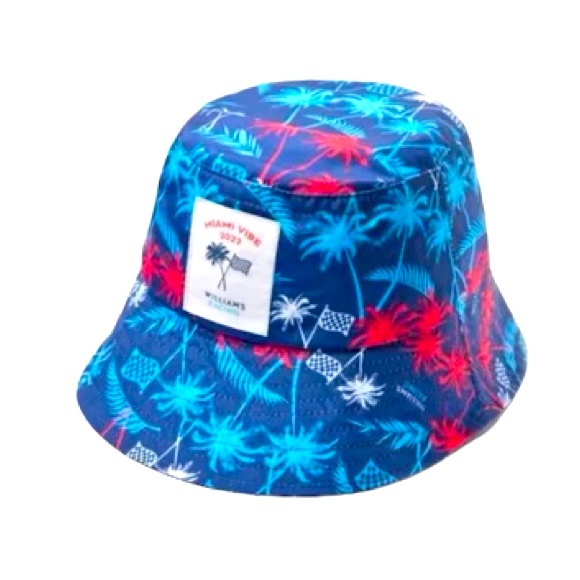 New Williams Racing Miami Vibe 2022 palm print bucket hat - Picture 1 of 5